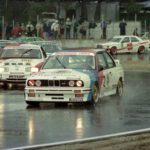 14. April 1987, Bergischer Löwe, Omloop Terlamen Zolder: Der spätere DTM-Titelgewinner Eric van de Poele im Zweikampf mit dem späteren Vizemeister Manuel Reuter im Ringshausen-Ford Sierra XR4 ti, © Carsten Krome Netzwerkeins 1987