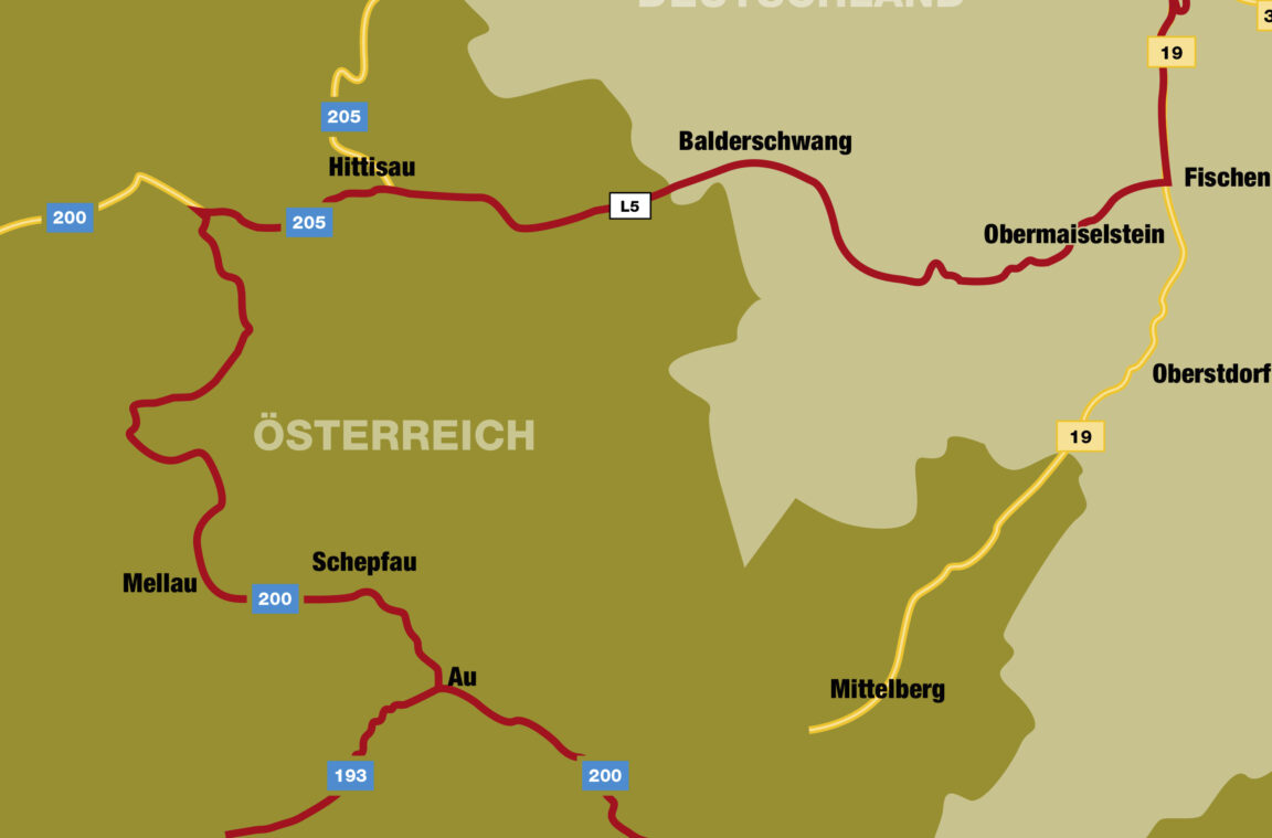 #911Höhenmeter: über den Riedbergpass und den Hochtannbergpass zum Hotel Adler in Warth/Vorarlberg