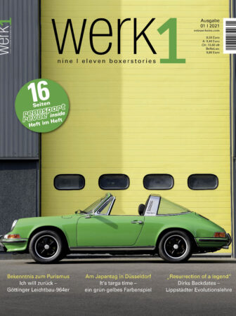 werk1-nine-eleven-boxerstories-Ausgabe-01-2021-Cover-Porsche-911-E-targa