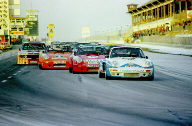 10. Int. ADAC-300-km-Rennen Deutsche Automobil-Rennsport-Meisterschaft 31. März 1975 Nürburgring Start- und Zielschleife