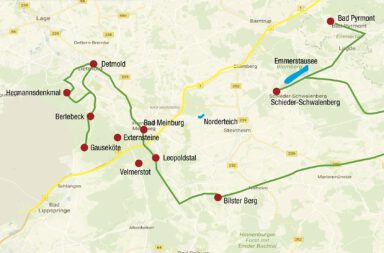 Land-des-Hermann-Roadtrip-Teutoburger-Wald-Straßenkarte