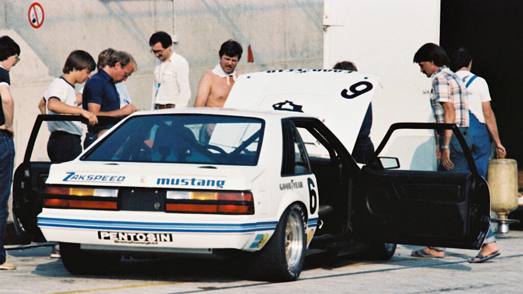 1983-Jul-12-Zakspeed-Ford-Mustang-GT-Gruppe-A-Klaus-Niedzwiedz-Carsten-Krome-Netzwerkeins-Nürburgring-Nordschleife Erich Zakowski