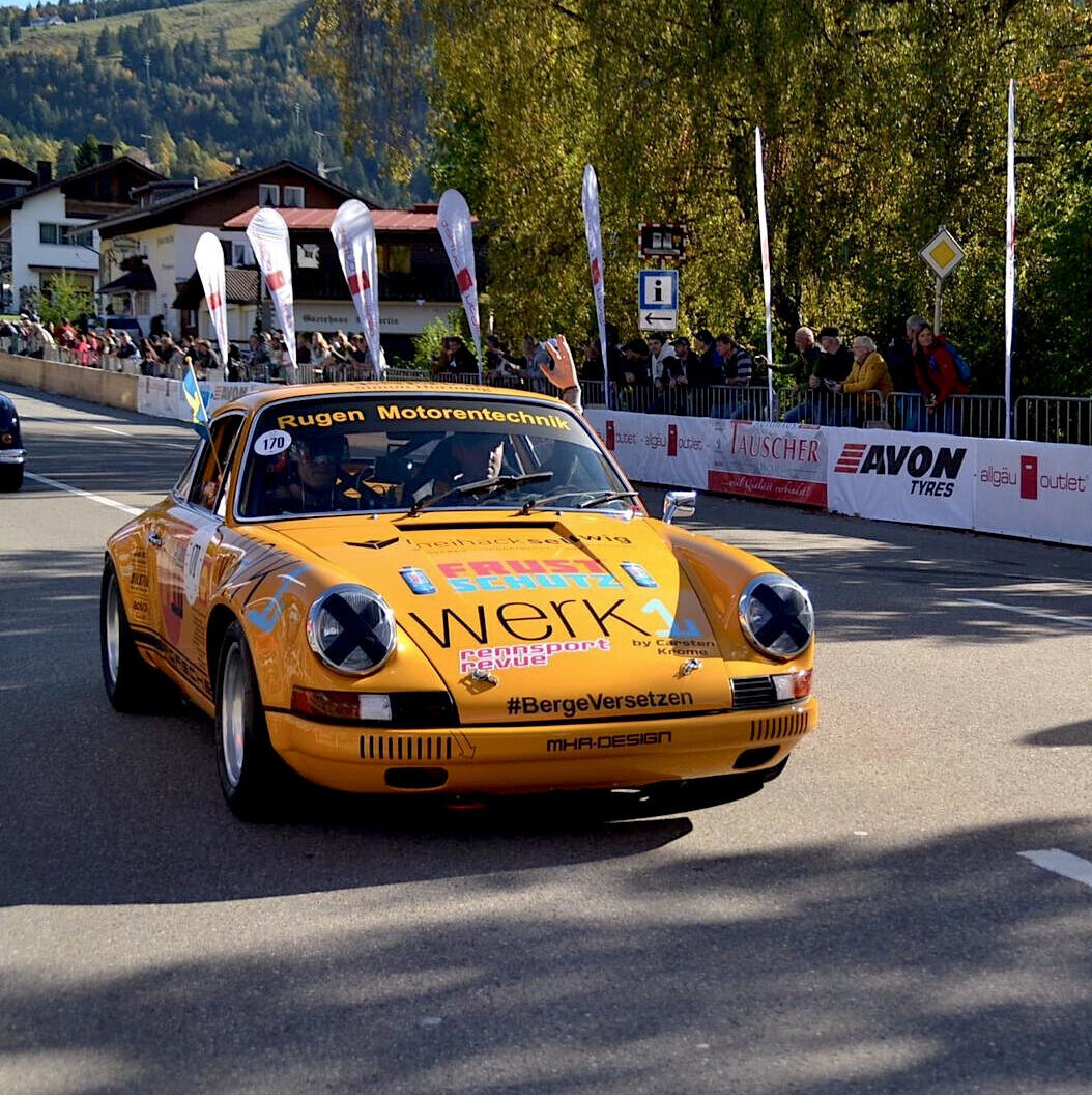 Fotografie: Niclas Hippmann, Bilderbuch Allgäu 2019-Oktober-13-Zieldurchfahrt-Porsche-911-ST-21.-Jochpass-Oldtimer-Memorial